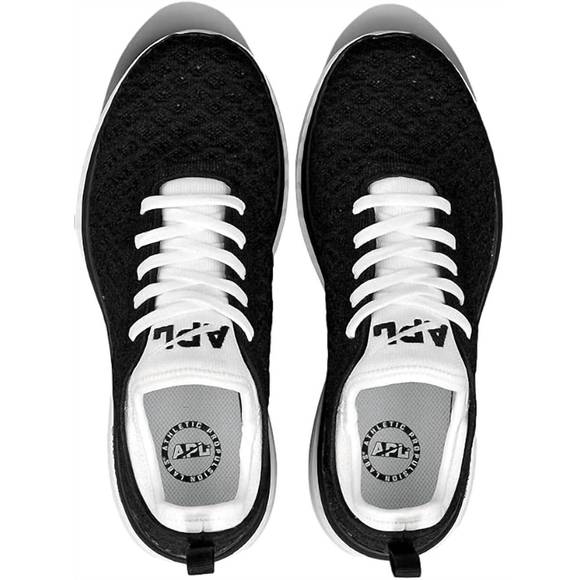 NEW APL women\'s techloom phantom sneakers in black/white/white